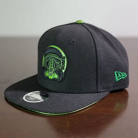 New Era X Star Wars Rogue One Death Trooper Darth Vader Hat Black Green Snapback - Picture 10 of 12